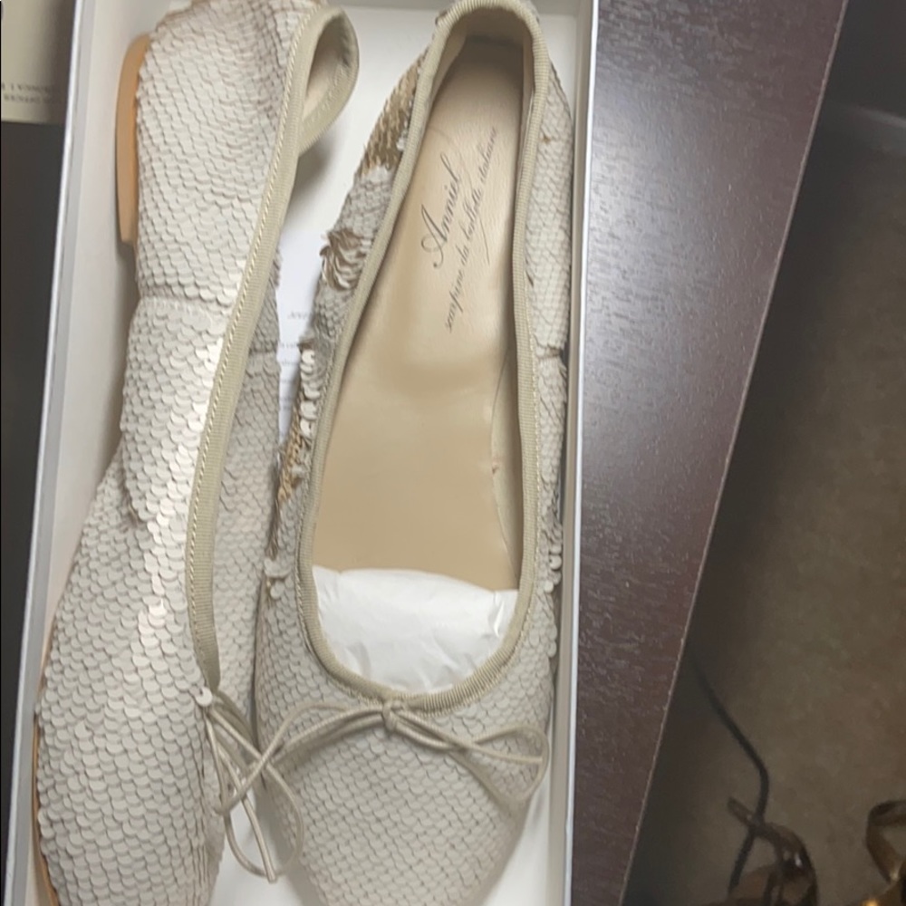 White flats perfect for wedding